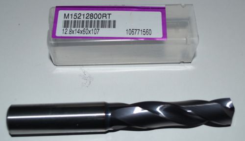 HANITA 12.8MM Dia 107MM Long Solid Carbide Drill NEW-TIALN COATED  1Pc
