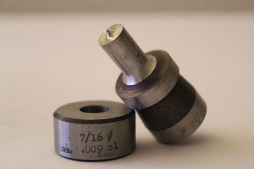 PUNCH &amp; DIE DI ACRO DIACRO ROPER WHITNEY .4375 &#034; ROUND PUNCH PRESS 7/16