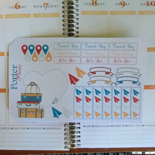 Travel Life Planner Stickers (perfect fit to the Erin Condren Life Planners)