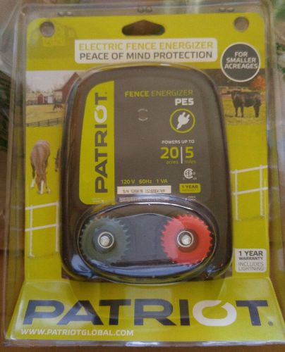 Patriot pe5 110v/a.c. electric 5 mile/20 acre fence energizer - new for sale