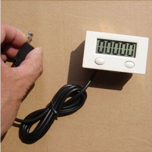 Digital 5 digit lcd punch counter with reset &amp; pause button micro switch 99999 for sale
