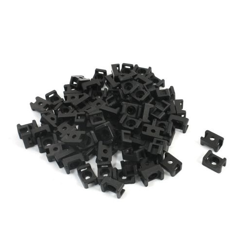 4.5mm Width Tie Cable 3mm Mounting Screw Saddle Base Holder Black 90 Pcs