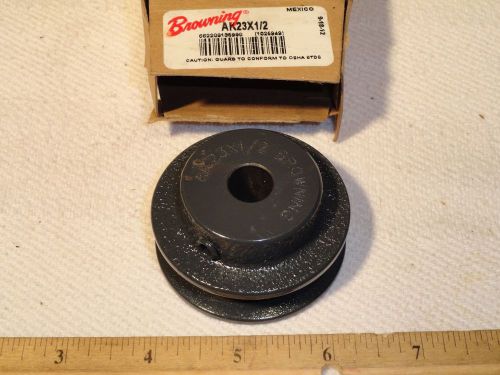 BROWNING AK23X1/2 2.3&#034; X 1/2&#034; Single Groove Fixed Bore &#034;A&#034; Pulley NEW