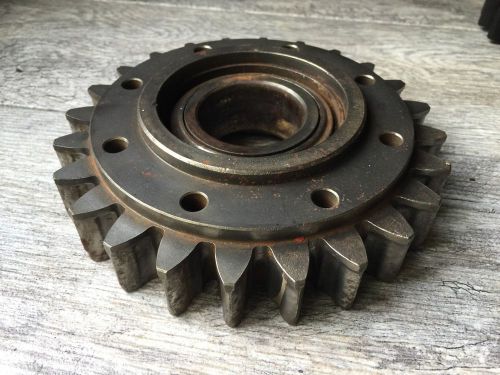 6&#034; industrial Machine Age Steel/Cast Iron gear sprocket steampunk lamp base