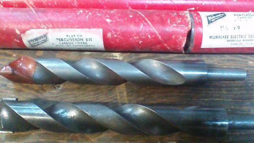 milwaukee hammer drill bits 1 1/8-9&#034;