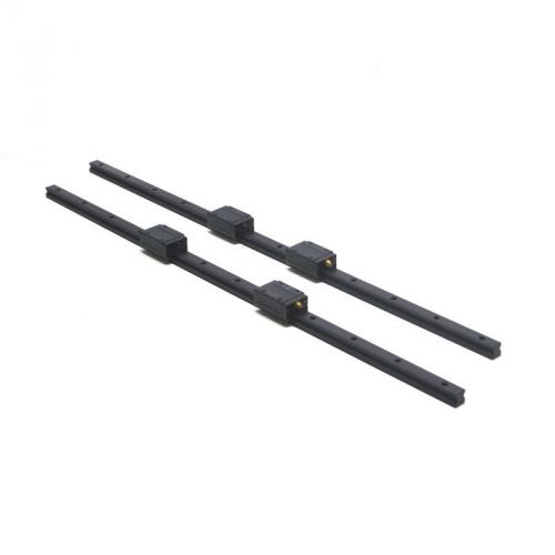 (2) 27 1/2&#034; samick thk 7a127006 linear guide rails w/ 4 thk bearing slide blocks for sale