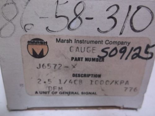 MARSH J6572 GAUGE 0-1000 PSI *NEW IN A BOX*