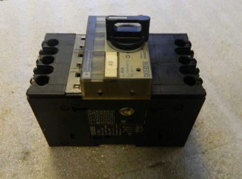 Telemecanique optimal breaker isolator, cat# gk3-ef40, 40 a, used, warranty for sale