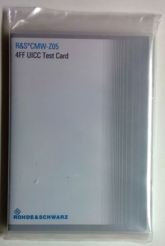 ROHDE &amp; SCHWARZ CMW-Z05 4FF UICC Test Card NEW and FACTORY SEALED!! 104446
