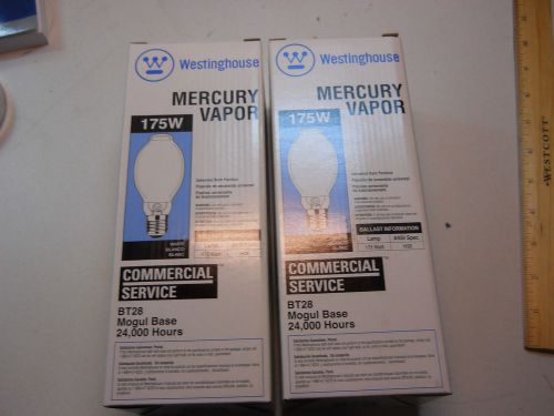 (2) Westinghouse Mercury vapor bulb 175 Watt (New)..