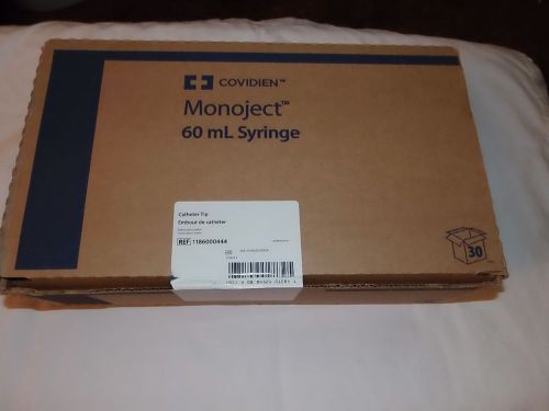 New sealed Case Covidien Monoject 60 ml 2 oz syringe catheter tip box of 30 pc
