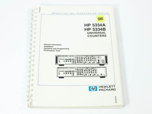 Universal Counters Operating and Programming Manual - HP 5334A/B