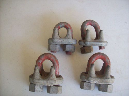4 5/8 gemuine  crosby cble clamps missing 1 nut old but unsed for sale