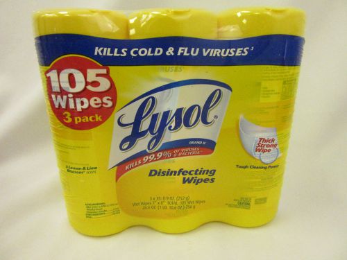 420 Pack Lysol Disinfecting Wipes Lemon Lime 12 35-wipe Canisters, 7&#034; x 8&#034;