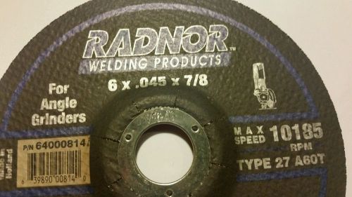 Radnor stainless steel and metal 6 &#034;/7/8&#034; cutting disks for angle grinders