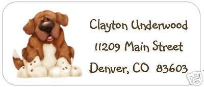 Saint Bernard Puppy Return Address Labels