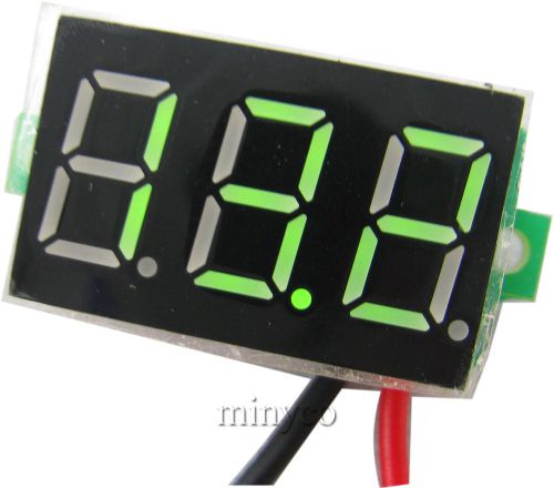 3 bits 0.36&#034; 3-30v 2-line yellow green dc digital voltmeter  voltage panel meter for sale