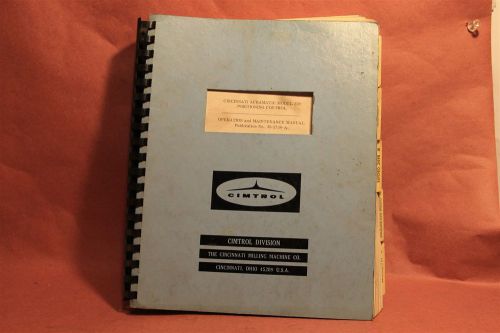 Cincinnati Cimtrol model 220 Operation &amp; Maintenance Manual