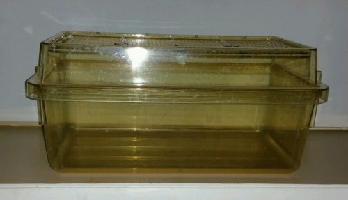 ALLENTOWN RODENT LAB CAGES WITH VENTILATED TOP 18X10X6.5H-GOLD W/GOLD TINT TOP