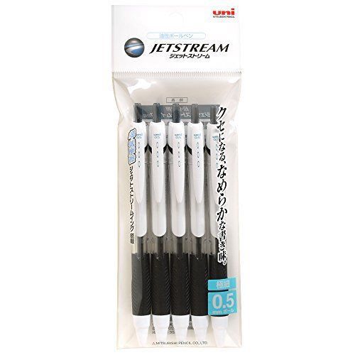 ballpoint pen jet stream 0.5mm black SXN15005.24 5 pieces Mitsubishi Japan