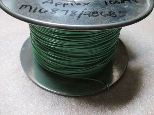 M16878/4BGB5 20 awg. 7/28 str SPC Silver Plated Wire  Green Approx 1000ft.