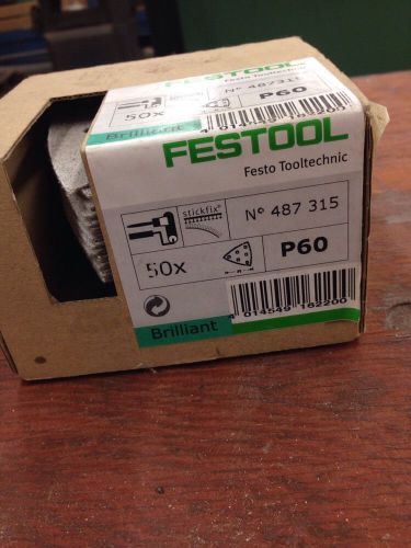Festool 487315 P60 Brilliant Abrasives, Pack of 50