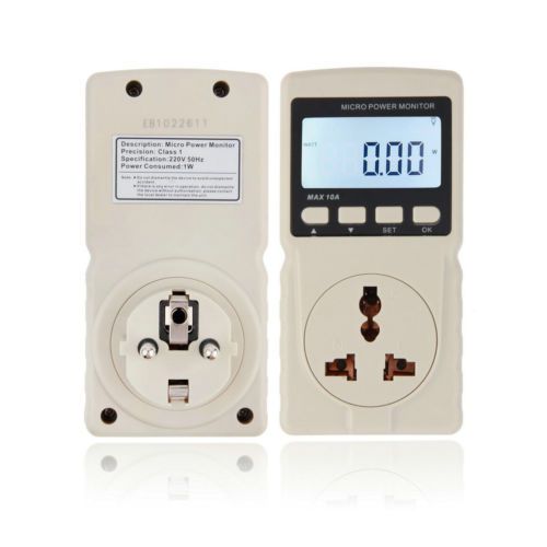 GM86 Digital LCD Micro Power Monitor Power Cost Monitor Meter Tester EU Plug