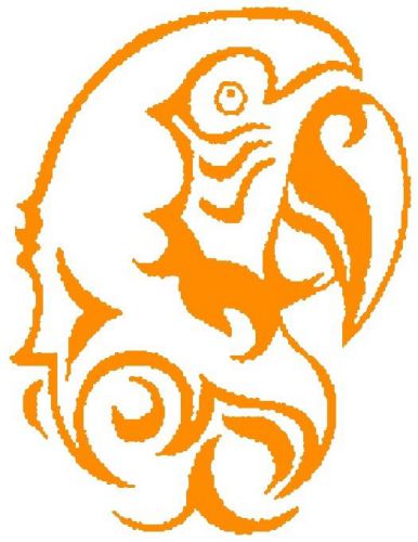 30 Custom Orange Parrot Personalized Address Labels