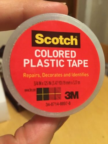Scotch(R) Colored Plastic Tape 190CL, 3/4 in x 125 in 6/pack
