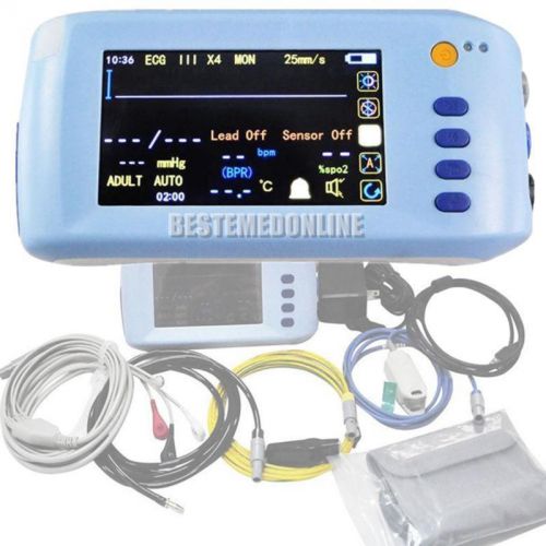 Handheld ecg nibp spo2 pulse rate multi-parameter vital sign/patient monitor new for sale