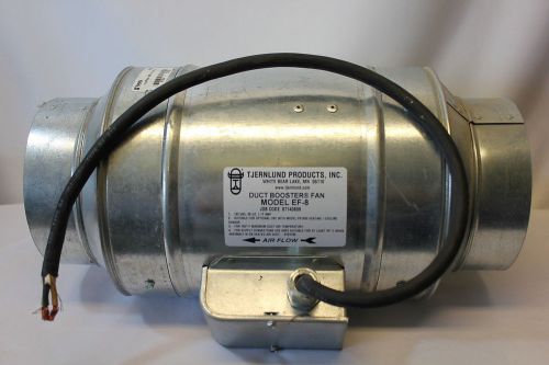 Tjernlund Duct Booster Fan EF-8 with 8X6 Reducer Corded No Power Plug