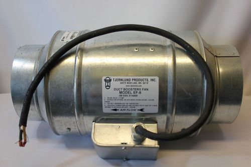 Tjernlund Duct Booster Fan EF-8 with 8X6 Reducer Corded No Power Plug