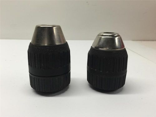 Jacobs 2 step keyless hand tite drill chuck 1/2&#034; cap 3/8&#034;-24 threads 2pc lot for sale