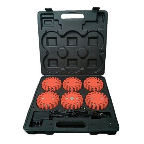 Aervoe Industries 1143 Safety Orange LED Emergency Roadside Flare Kit 6 Pack