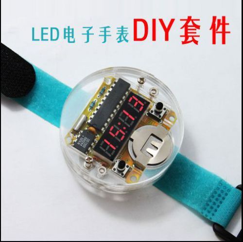 Electronic crystal table diy kits for scm led clock watch digital watches for sale