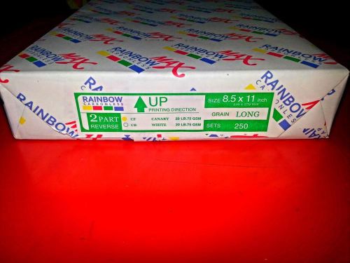 2 PART CARBONLESS NCR PAPER 2 REAMs / 1000 SHEETS / 500 SETS SHIPS WITHIN 48HRS