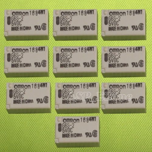 10pcs 5v relay g6s-2-5vdc 0.5a 125vac 2a 30vdc 8pin for omron relay for sale