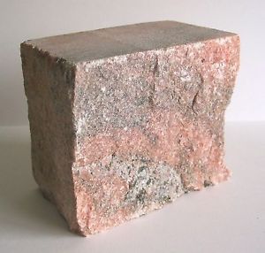 VINTAGE 1950s Era LARGE Georgian Marble Cube Slab Pink Rose Color 8 lbs