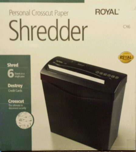 Royal CX6 6-Sheet Cross-Cut Shredder - Black