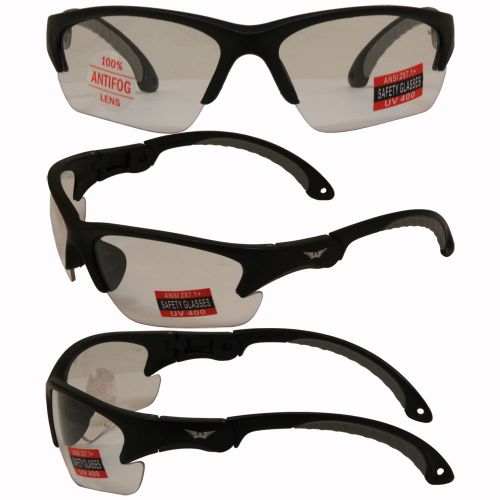 Global vision klick safety sunglasses black frame clear lens for sale