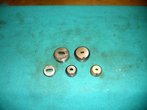 (5) Assorted OTC brand Oval Dies; 9/16&#034; and 1-1/16&#034; diameters