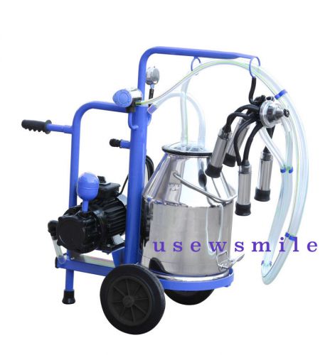 Milking Machine for Cows Stainless Steel 7.4 Gal Complete System+FREE EXTRAS