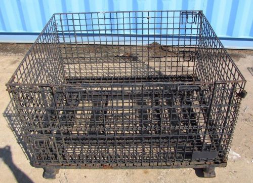 No name 48&#034;x40&#034;x26&#034; collapsible wire cage container basket crate bin lot of 11 for sale