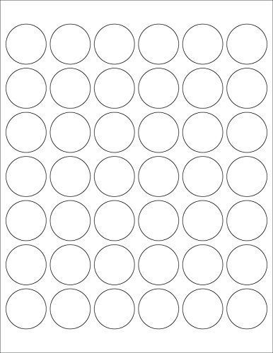 1-1/4&#034; White Round Labels for Laser &amp; Inkjet Printers | 1,050 1.25 in. Dots per