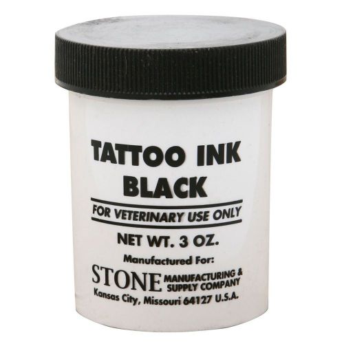 Stone Tattoo Ink Black 3 oz Jar *Easy to work with* Superior Quality Animal Use