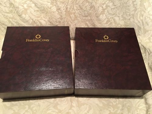 Franklin Covey Pocket Storage Case And Sleeve Burgundy EUC Discontinued