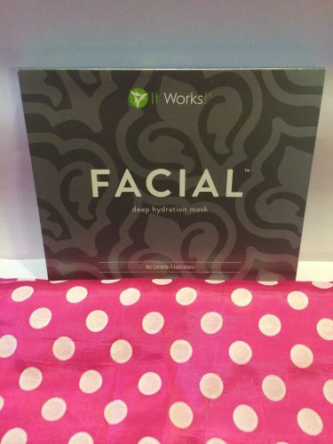 Facial Deep Hydration Wrap Mask Applicators Full Box Skinny It Works!