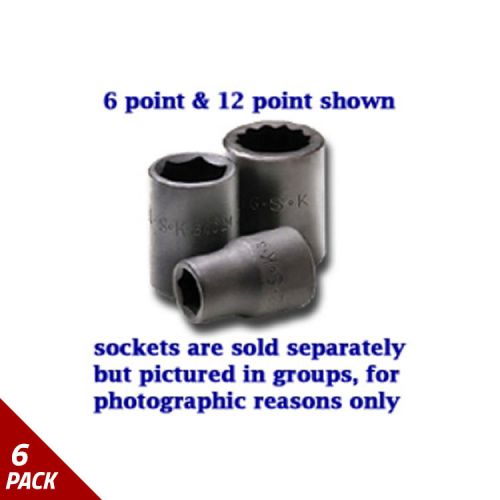 S k hand tools 3/4&#034; impact socket, 3/8&#034; drive, 6 point [6 pack] for sale