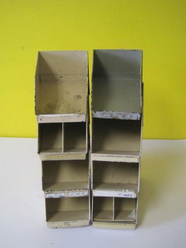 LOT OF 8 STACKBIN A10 A-10  VINTAGE METAL STORAGE BIN/RACK CONTAINERS HEAVY DUTY