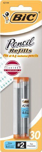 BIC Pencil Lead Refills, Fine Point (0.5mm), 30ct (L530P1)